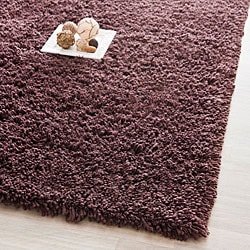 Hand woven Bliss Chocolate Shag Rug (8'6 x 11'6) Safavieh 7x9   10x14 Rugs