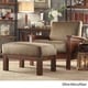 preview thumbnail 3 of 8, Hills Mission-style Oak Chair and Ottoman by iNSPIRE Q Classic