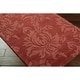 preview thumbnail 6 of 4, Hand-crafted Solid Red Damask Mesa Wool Area Rug - 8' x 11'