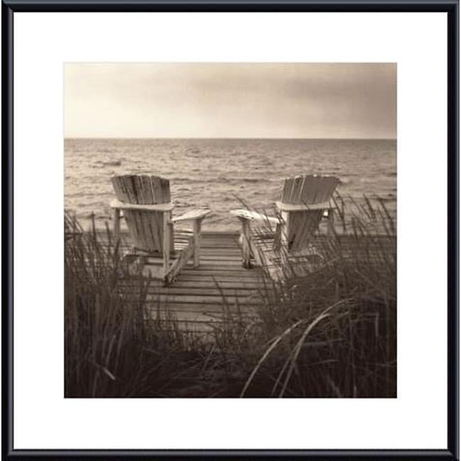 Christine Triebert Beach Chairs Framed Metal Art