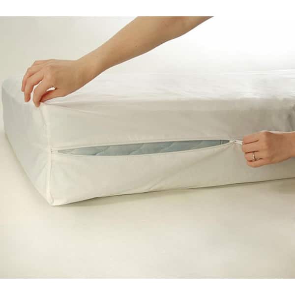 Zippered Fabric Mattress Cover, Protects Against Bed Bugs (King)