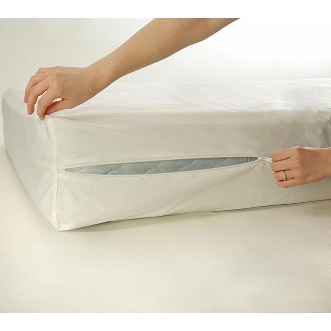 KING Size Fabric Zippered Mattress Cover Waterproof Bed Bug Dust Mite Protector 