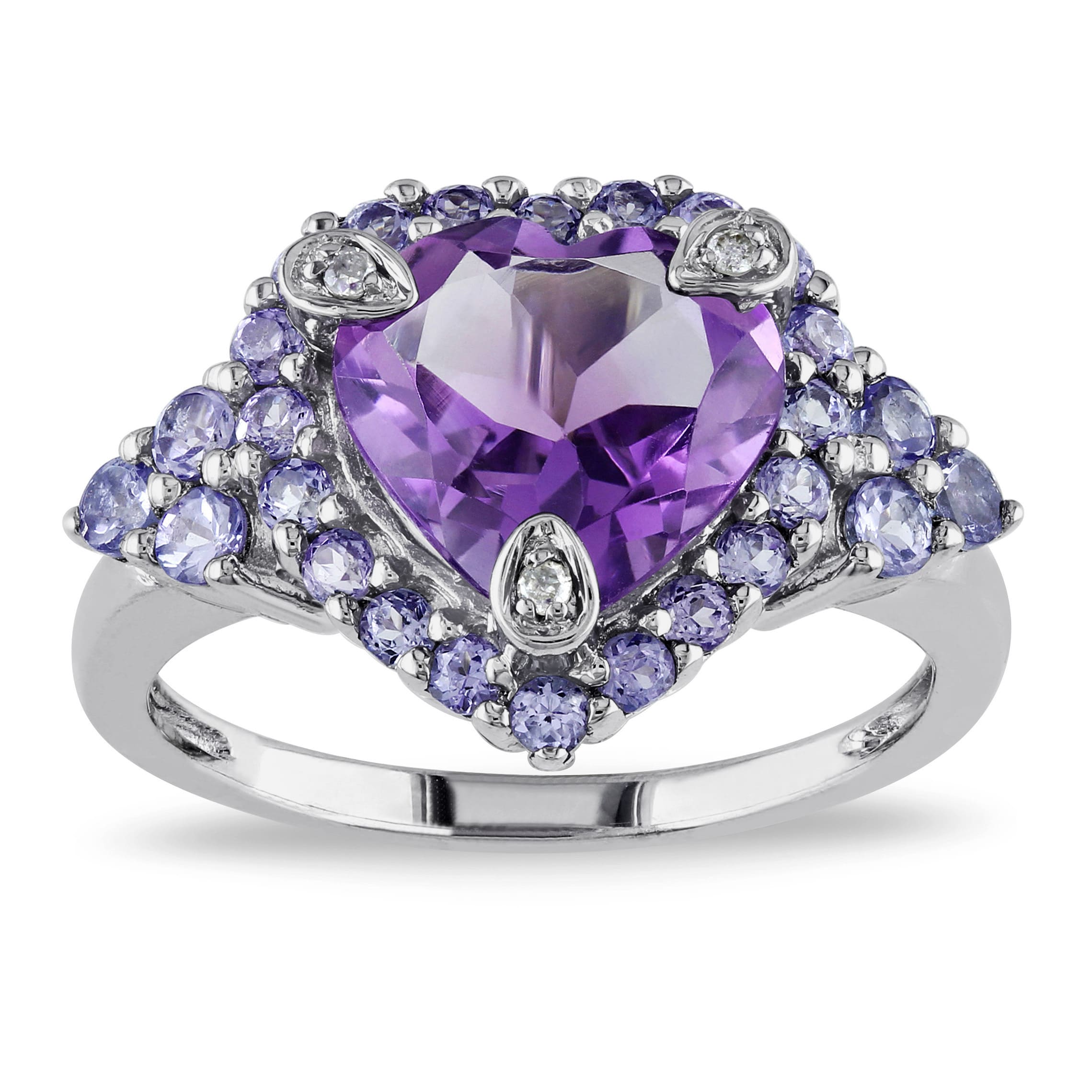 Miadora 10k Gold Amethyst and Tanzanite Ring