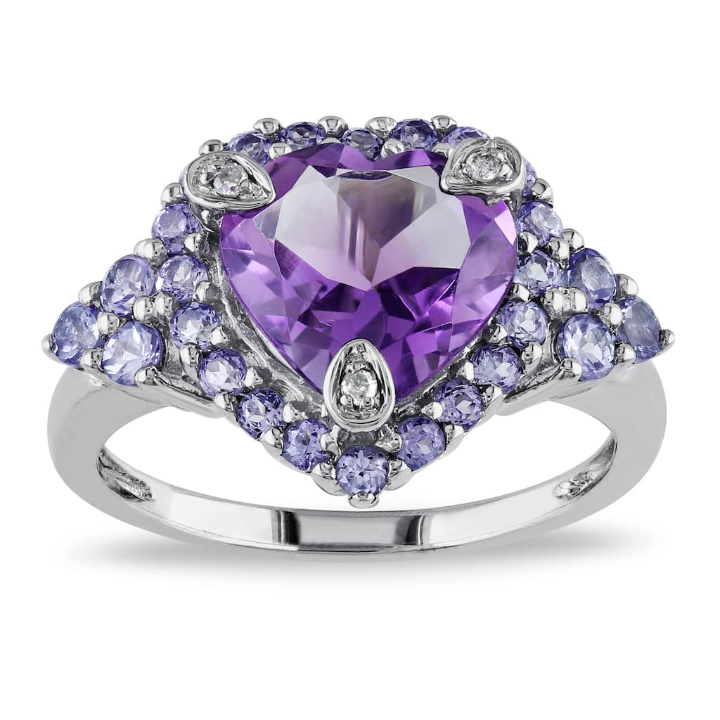Miadora 10k Gold Amethyst and Tanzanite Ring