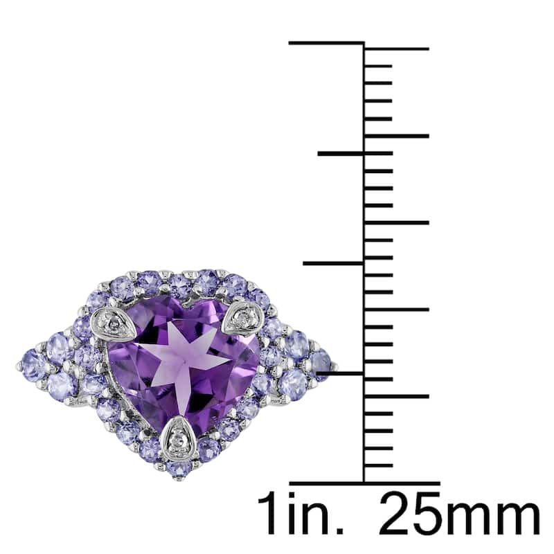 Miadora 10k Gold Amethyst and Tanzanite Ring
