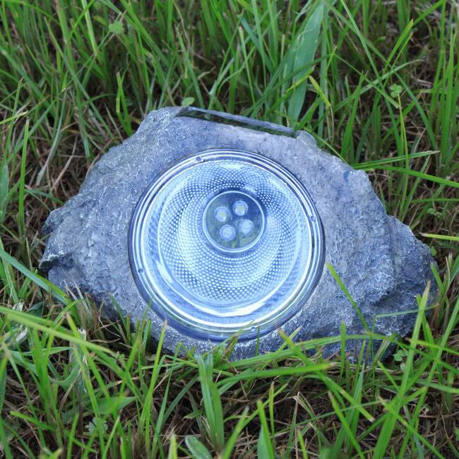 Garden Deco Solar Rock Spot Light (Set of 6) - Blue