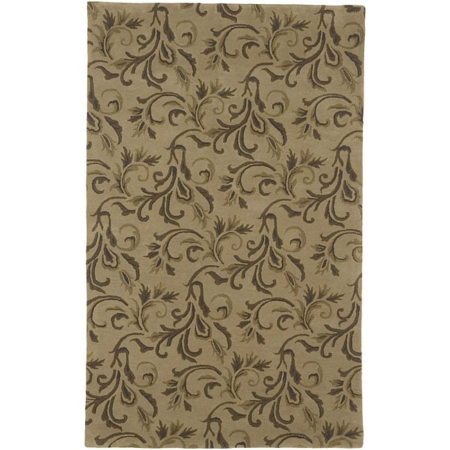 Hand tufted Passion Gold Wool Rug (9 X 13) (GreenPattern AbstractTip We recommend the use of a non skid pad to keep the rug in place on smooth surfaces.All rug sizes are approximate. Due to the difference of monitor colors, some rug colors may vary slig