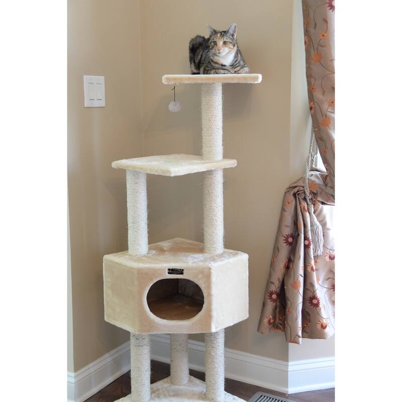 Real Wood 3 Tier Cat Tree, Armarkat Scratch furniture A5201