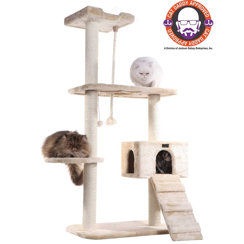 Armarkat Natural Sisal Scratching Cat Tree 58 Height BGE