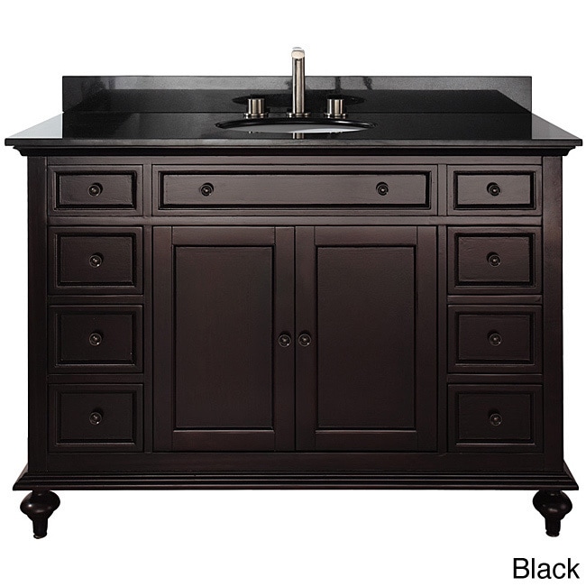 Wynsor Black Granite Top 48 inch Vanity Set