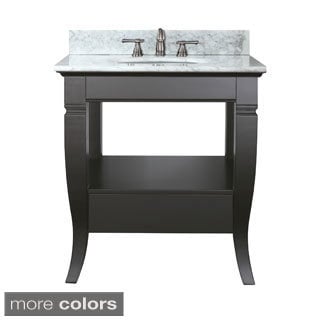 Avanity Milano 30-inch Single Vanity in Black Finish with Sink and Top