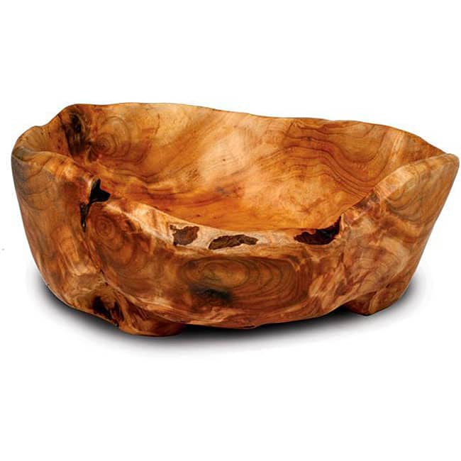 Handmade Enrico Rootworks Medium Flat Cut Rounded Root Bowl (China)