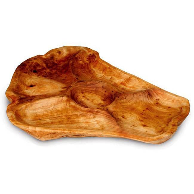 Handmade Enrico Rootworks Large Compartment Platter (China)