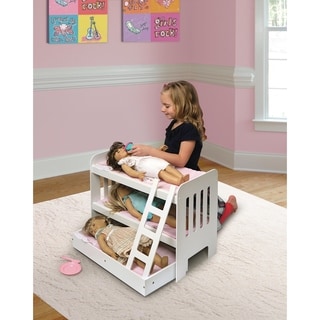 wooden doll bunk beds with ladder