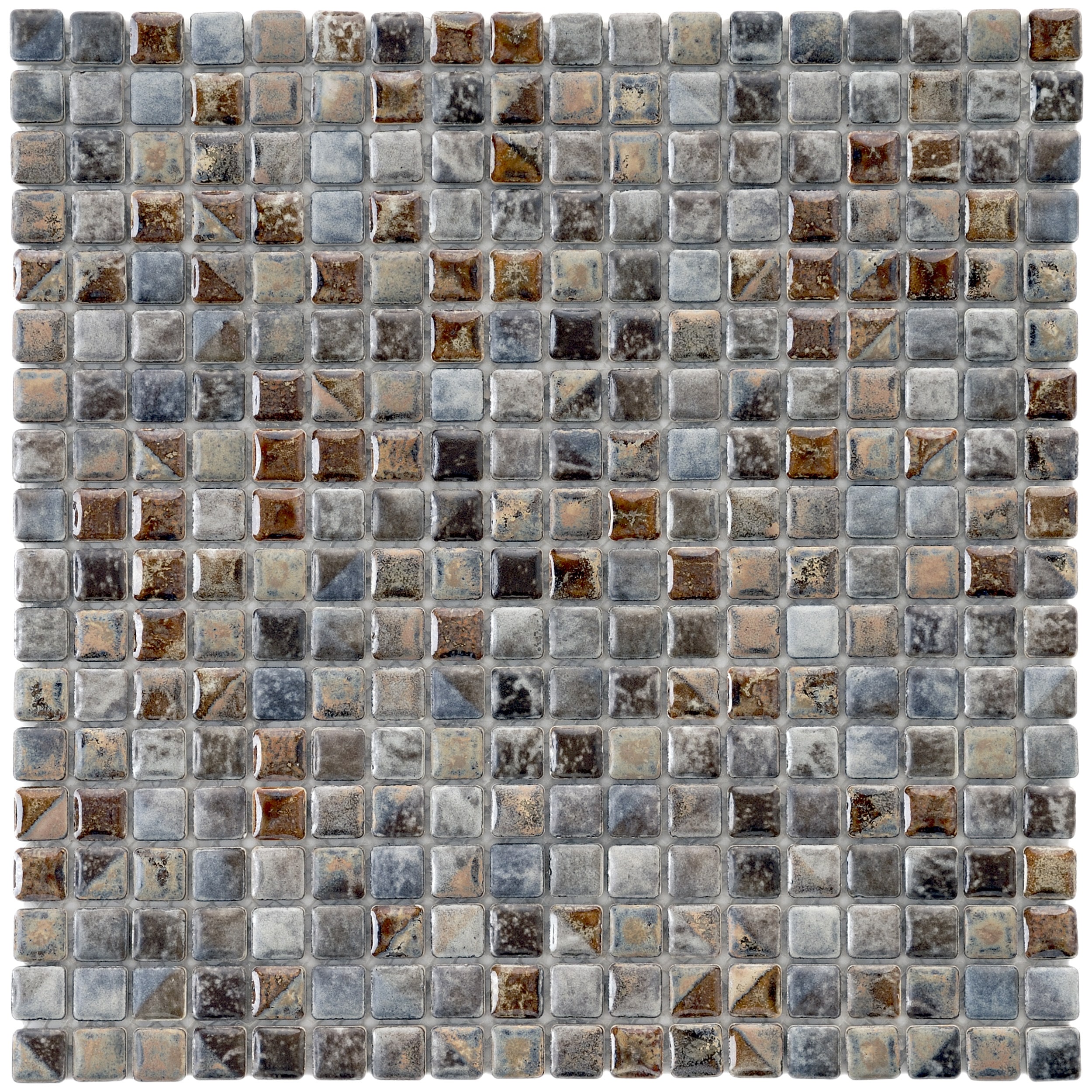 Somertile 12x12 in Samoan 9/16 in Noce Porcelain Mosaic Tile (pack Of 10)
