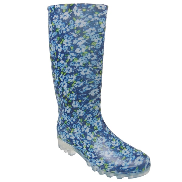 womens floral rain boots