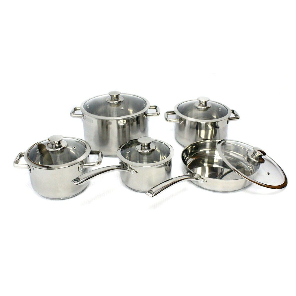 UXSMTSET1VSS by GE Appliances - SmartChef 5-Piece Cookware Set by