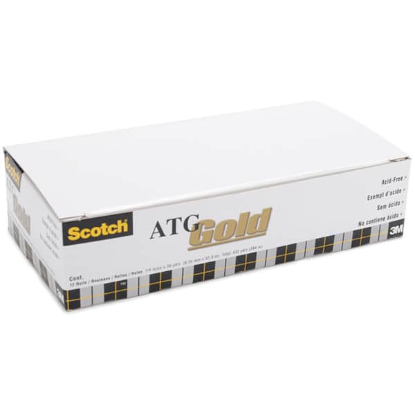 Scotch ATG 36yard Gold Adhesive Transfer Tape Rolls (Pack of 12) Bed