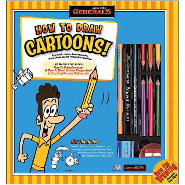 General Pencil How to Draw Cartoons Kit   12379606  