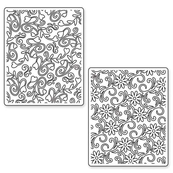 Sizzix Floral Flourishes and Vines Textured Impressions Embossing ...
