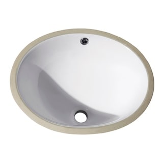 Avanity Undermount 18-inch White Oval Vitreous China Sink - 18.1"W x 7.9"D