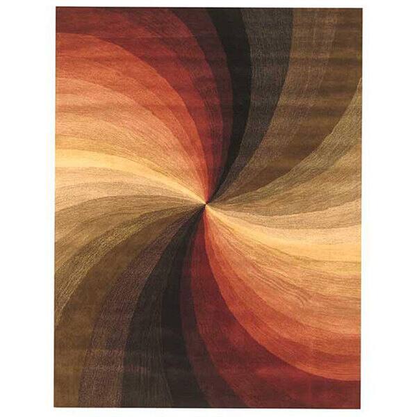 Home Decor EORC Hand-Tufted Wool Swirl Rug, Multicolored Vibrant & Stylish Area Rug for Adding Playful Elegance to Your Living