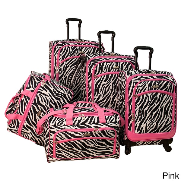 pink zebra luggage