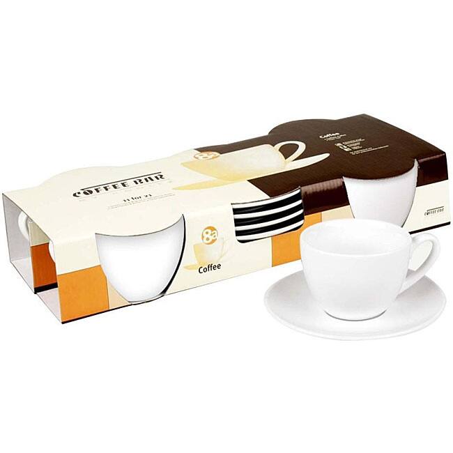 Konitz Coffee Bar 7-oz Coffee Cups and Saucers (Set of 2)