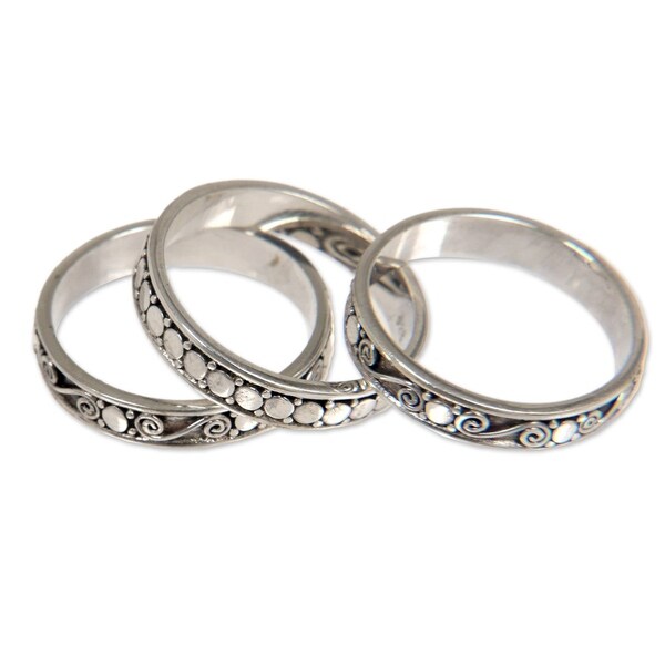 Handmade Traditional Balinese 925 Sterling Silver Band Stacking Ring ...