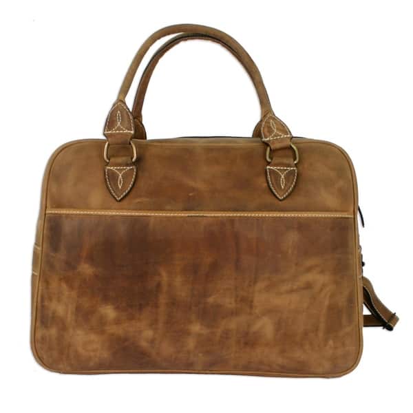Verwonderend Shop World Traveler Leather Travel Bag - Overstock - 4428333 EY-17