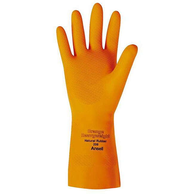 Shop Ansell Protective Product Small Orange Latex Gloves (1 Pair