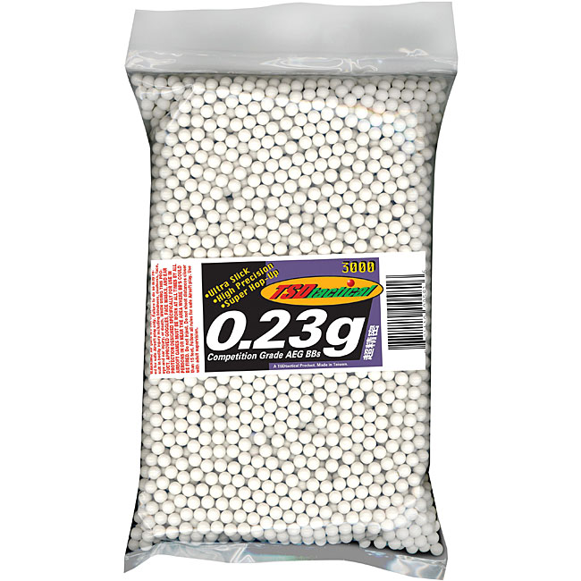 White Tsd Tactical Bb23ex3m 3000 count 0.23g 6mm Airsoft Bbs