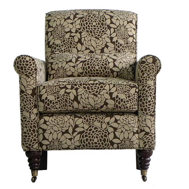 Handy Living Harlow Floral Coffee and Cream Arm Chair