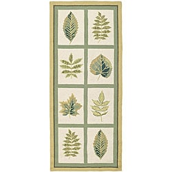 Handmade Forest Ivory Wool Runner (2'6 x 12') Safavieh Runner Rugs