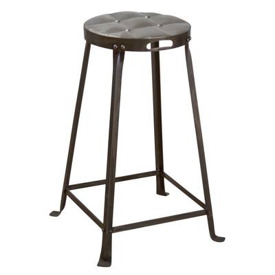 Handmade Metal Stackable Tufted Stool (India)