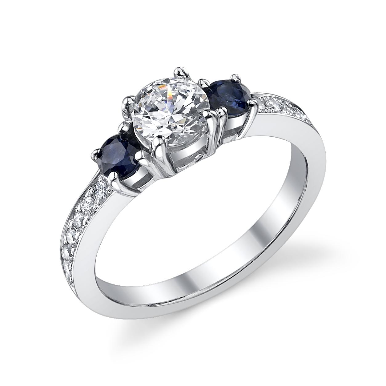 14k Gold 5/8ct TDW Diamond and Sapphire Ring (I, I1) - Overstock ...