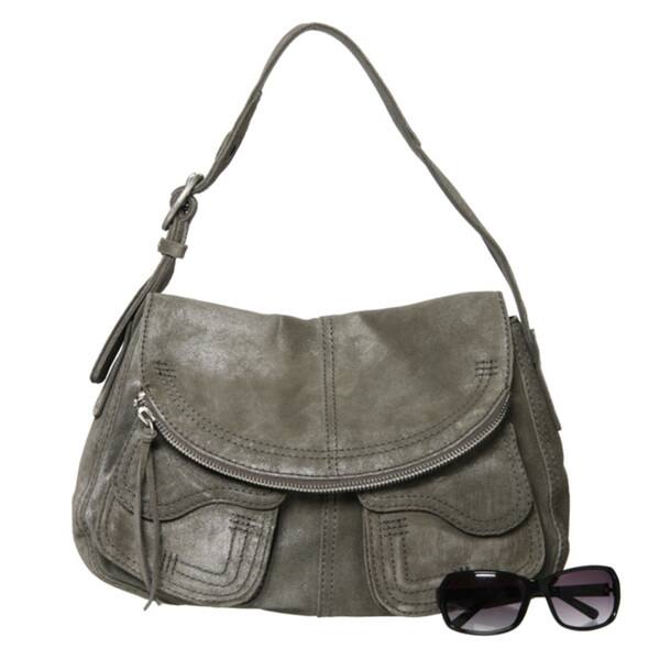 Lucky Brand Hazy Grey Suede Hobo Style Bag Free Shipping Lucky Brand Hazy Grey Suede Hobo Style Bag