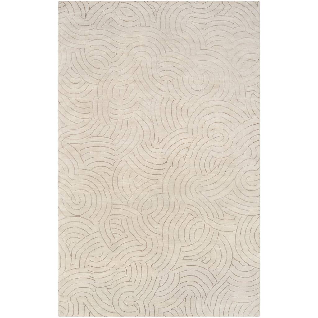 Hand-knotted Legacy Abstract Design Wool Area Rug - 4' x 6'