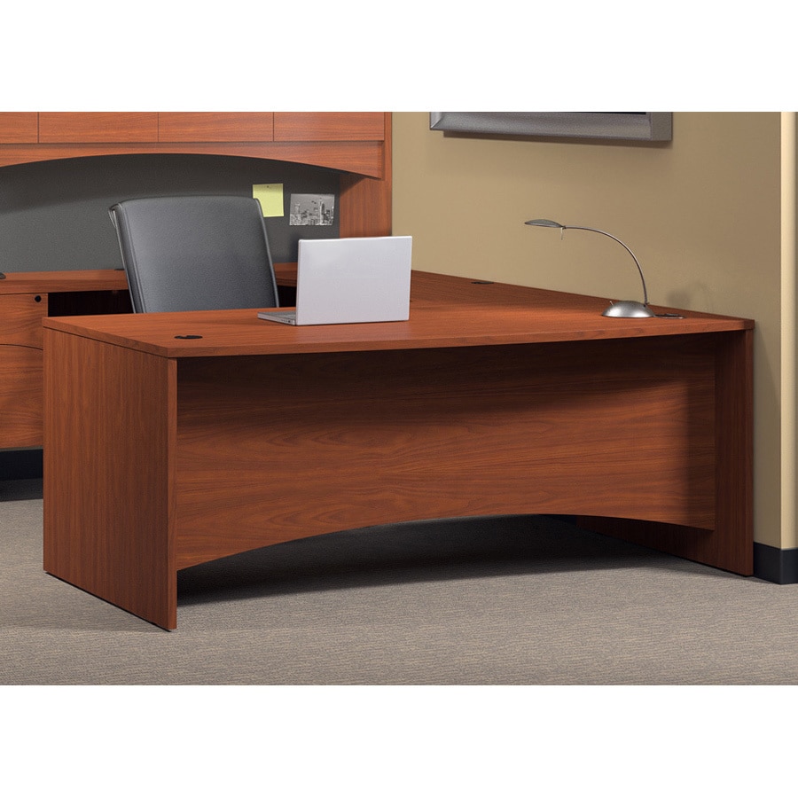 Mayline Brighton 72 inch Bow front Cherry Desk