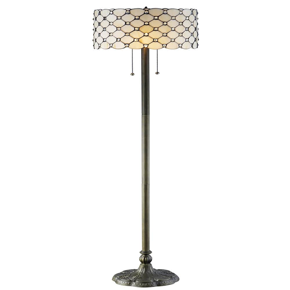 Tiffany-style Jeweled Floor Lamp