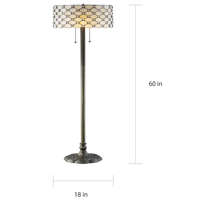 Tiffany-style Jeweled Floor Lamp