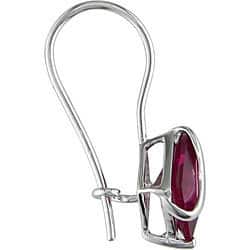 Miadora 10k White Gold 4-1/10ct Created Ruby Earrings