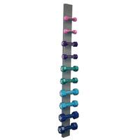 Cando Vinyl-coated 10-piece Dumbbell Set with Rack