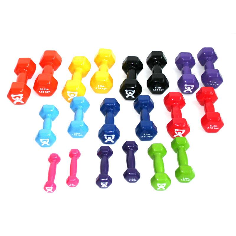 Cando Vinyl-coated 20-piece Dumbbell Set - Blue