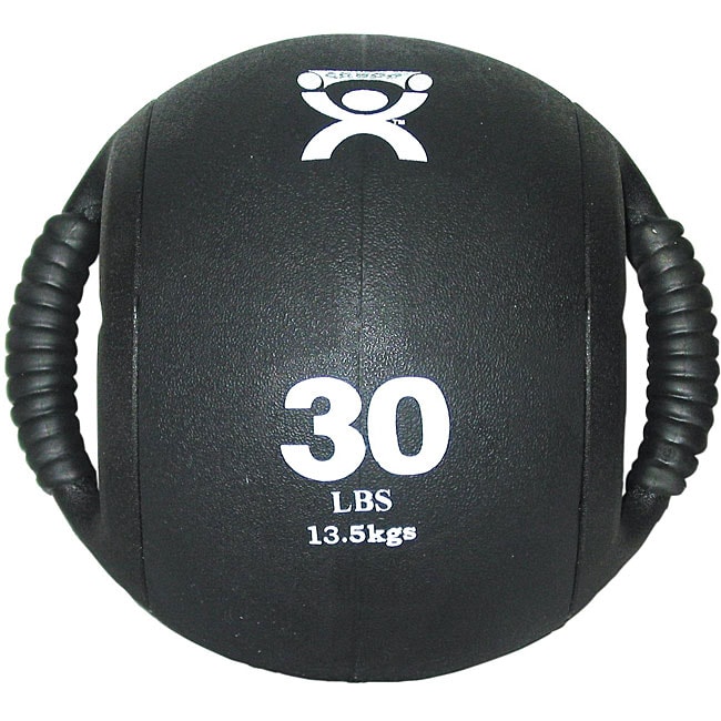 Cando 30 pound Dual handle Black Medicine Ball