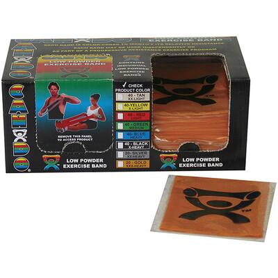 Cando Gold Latex 4-foot Strip Exercise Bands (Pack of 40)