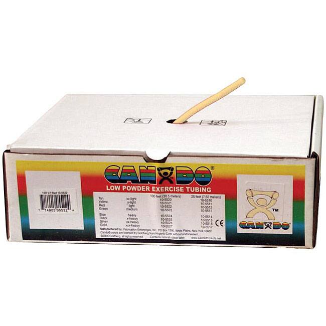 Cando Low-powder 100-foot Tan XX-light Exercise Tubing