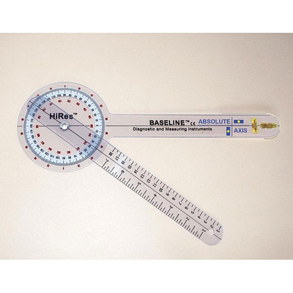 Baseline Hi Res Absolute Axis 12 inch Goniometer   12408110