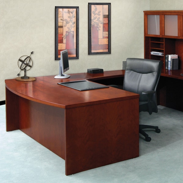 Mayline Mira 72 inch Bow front Desk Shell Mayline Executive Desks