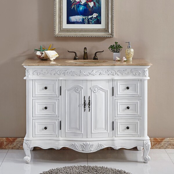 Shop Silkroad Exclusive Upland Bathroom Single Sink Vanity ...